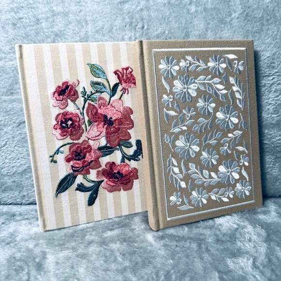Lady Jayne Embroidered Hardcover Journals Set of 2 – 192 Pages – Floral Fabric - Picture 9 of 12